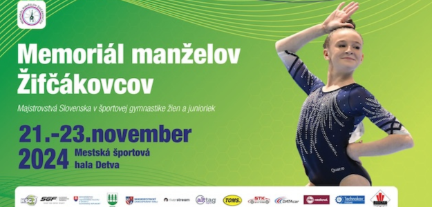 Pozvánka na Medzinárodné majstrovstvá Slovenska v športovej gymnastike žien 2024 a Memoriál manželov Žifčákovcov